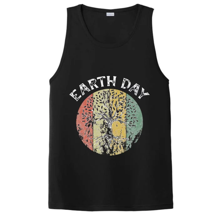 Earth Day Planet Anniversary Earth Day Everyday Vintage Gift Performance Tank