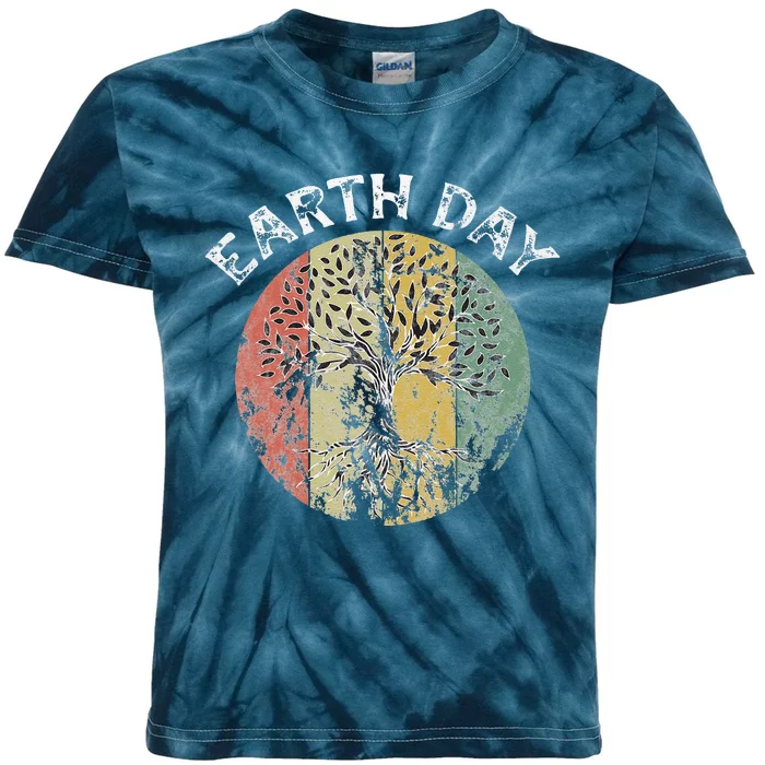 Earth Day Planet Anniversary Earth Day Everyday Vintage Gift Kids Tie-Dye T-Shirt