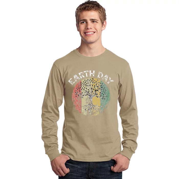 Earth Day Planet Anniversary Earth Day Everyday Vintage Gift Long Sleeve Shirt