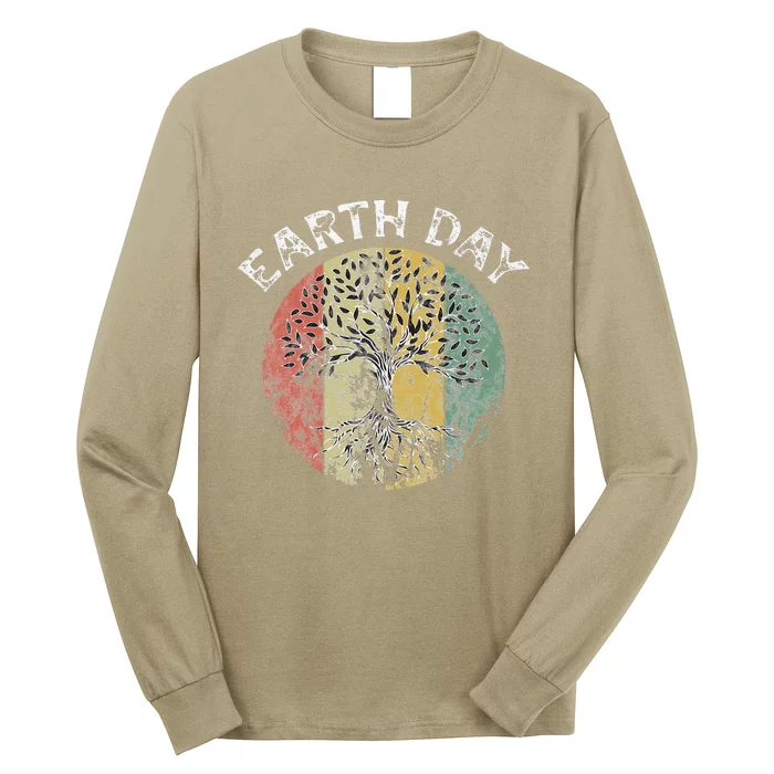 Earth Day Planet Anniversary Earth Day Everyday Vintage Gift Long Sleeve Shirt