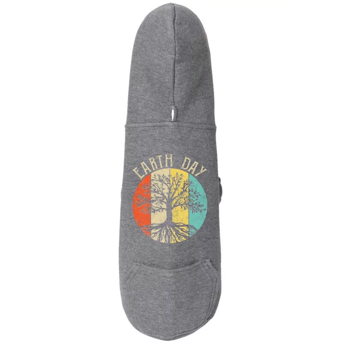 Earth Day Planet Anniversary Earth Day Everyday Vintage Doggie 3-End Fleece Hoodie