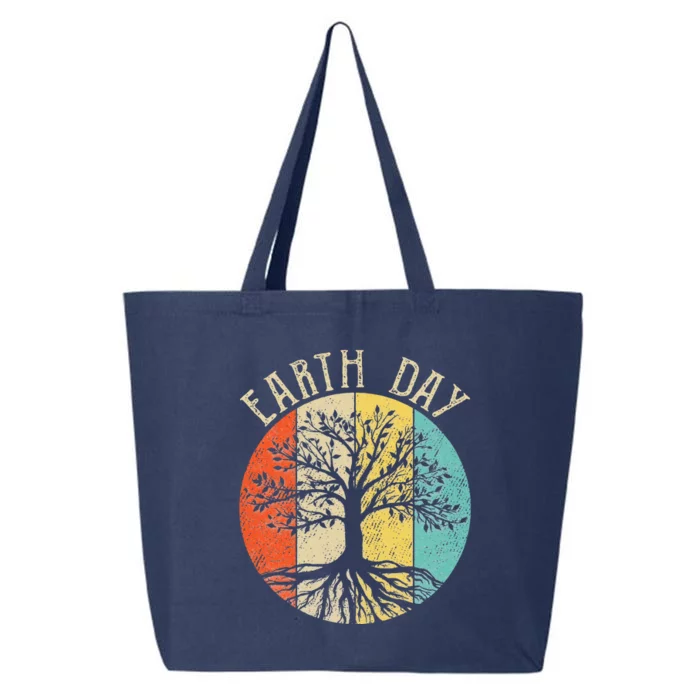 Earth Day Planet Anniversary Earth Day Everyday Vintage 25L Jumbo Tote