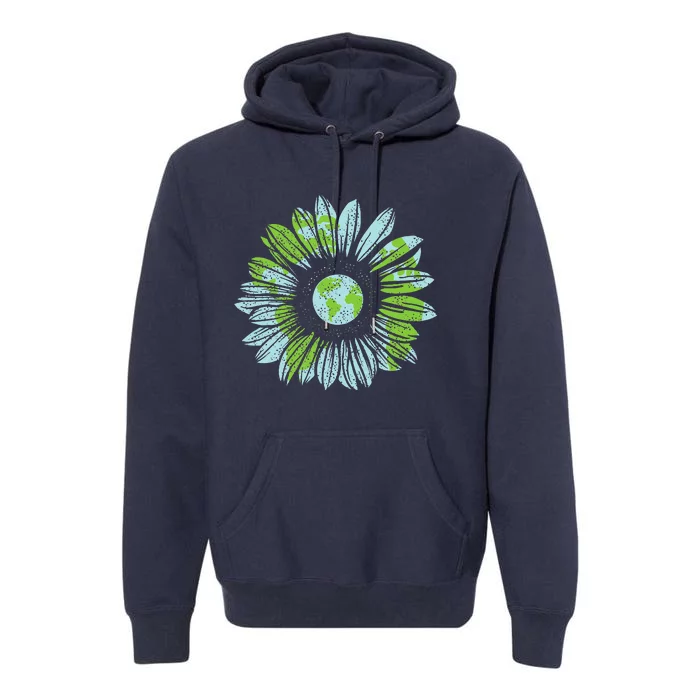 Earth Day Planet Anniversary Earth Day Sunflower Everyday Premium Hoodie