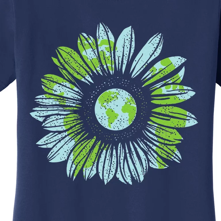 Earth Day Planet Anniversary Earth Day Sunflower Everyday Women's T-Shirt