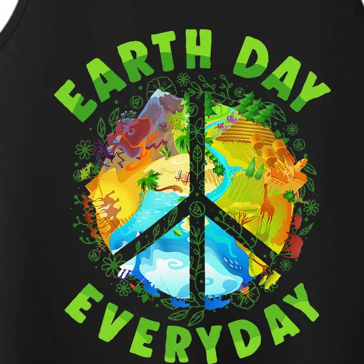 Earth Day Planet Anniversary Everyday Womens Performance Tank