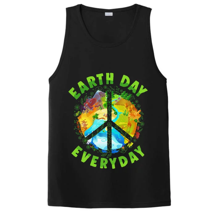 Earth Day Planet Anniversary Everyday Womens Performance Tank