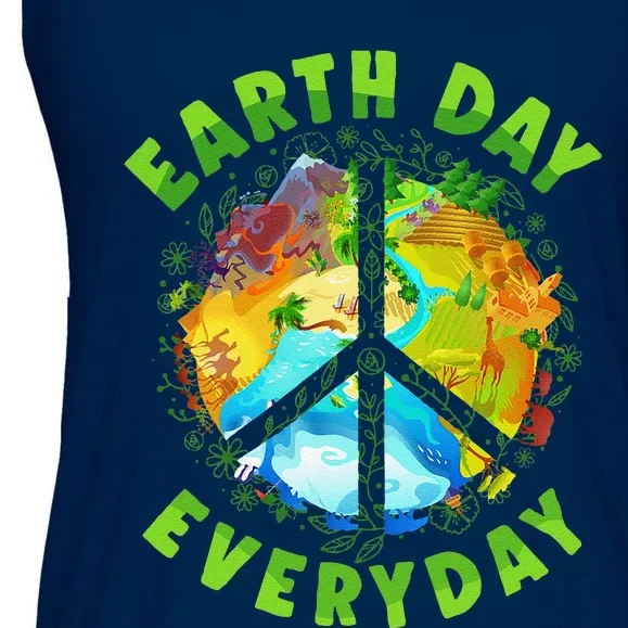 Earth Day Planet Anniversary Everyday Womens Ladies Essential Flowy Tank