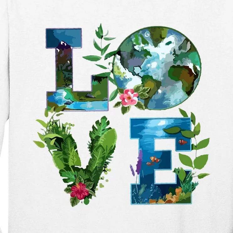 Earth Day Planet Anniversary Earth Day Everyday Tall Long Sleeve T-Shirt