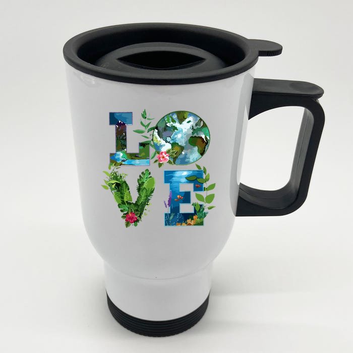 Earth Day Planet Anniversary Earth Day Everyday Front & Back Stainless Steel Travel Mug