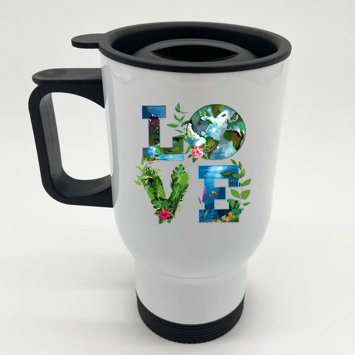 Earth Day Planet Anniversary Earth Day Everyday Front & Back Stainless Steel Travel Mug