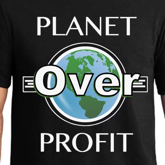 Earth Day Planet Over Profits Climate Change Pajama Set