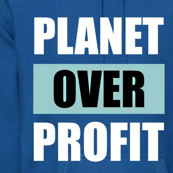 Earth Day Planet Over Profit Climate Change Gift Premium Hoodie