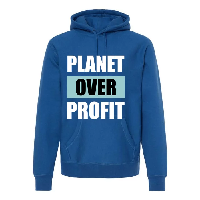 Earth Day Planet Over Profit Climate Change Gift Premium Hoodie