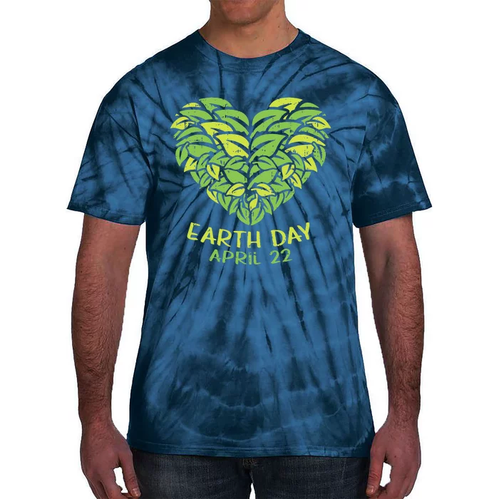 Earth Day Pro Environment Heart Plant Leaf April 22 Tie-Dye T-Shirt