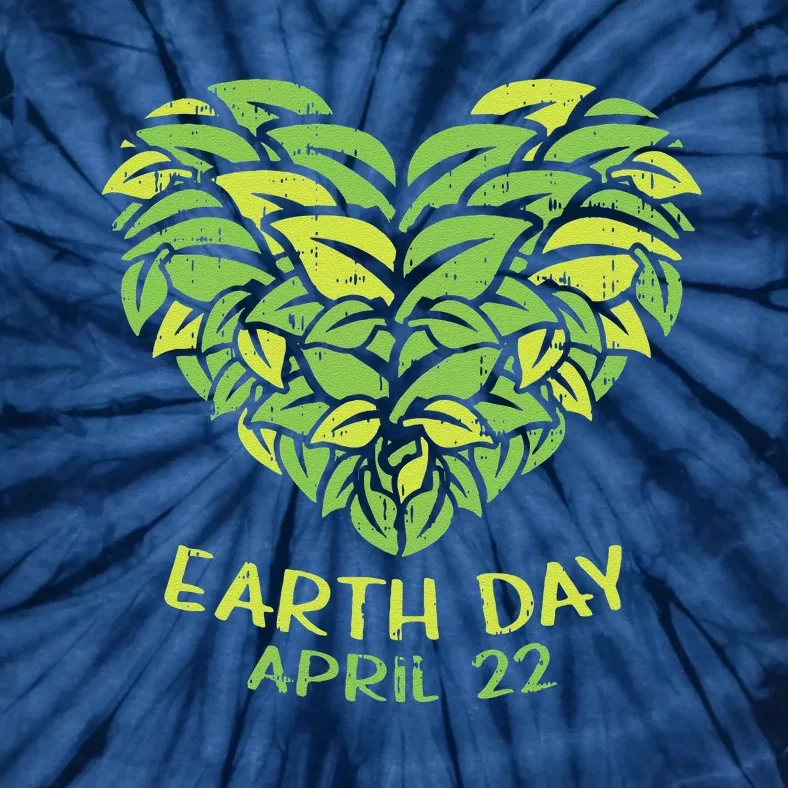 Earth Day Pro Environment Heart Plant Leaf April 22 Tie-Dye T-Shirt