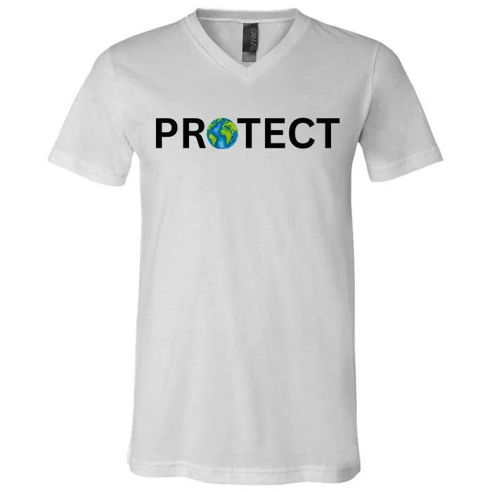 Earth Day Protect Earth V-Neck T-Shirt