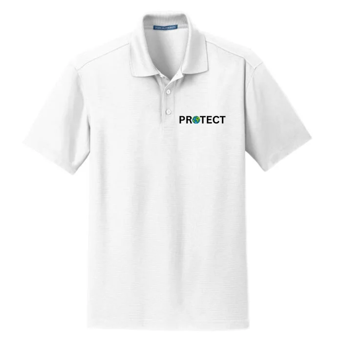 Earth Day Protect Earth Dry Zone Grid Performance Polo