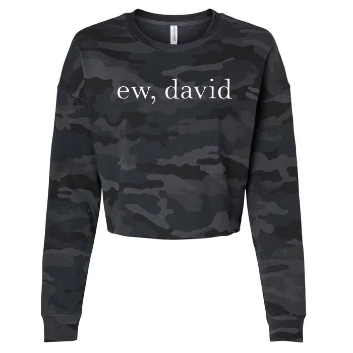 Ew David Pop Culture Cropped Pullover Crew