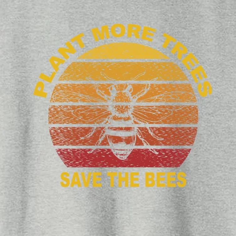 Earth Day Plant More Trees Save The Bees Clean The Seas Great Gift Women's Crop Top Tee