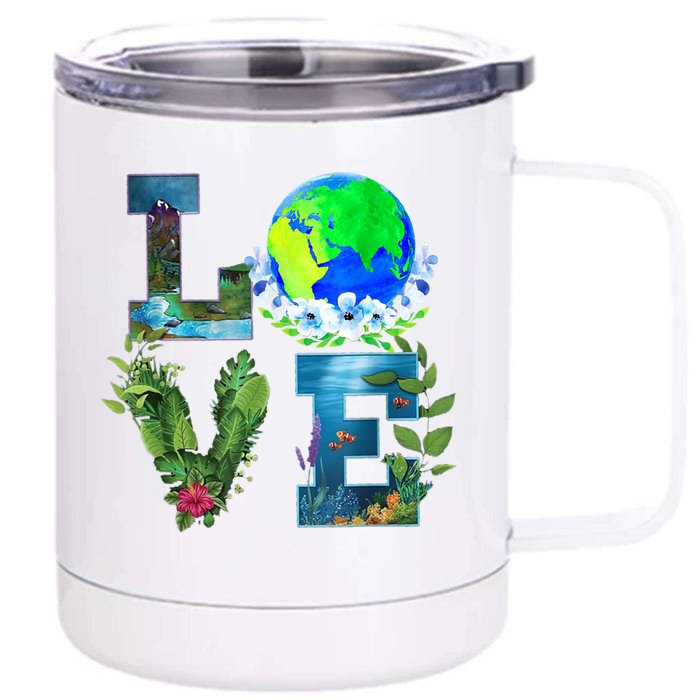 Earth Day Planet Anniversary Earth Day Everyday Funny Gift Front & Back 12oz Stainless Steel Tumbler Cup