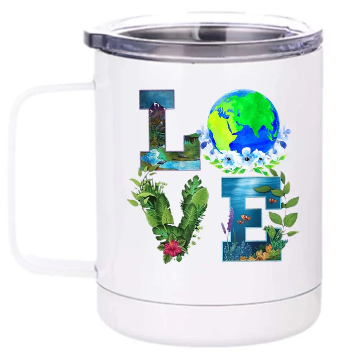 Earth Day Planet Anniversary Earth Day Everyday Funny Gift Front & Back 12oz Stainless Steel Tumbler Cup