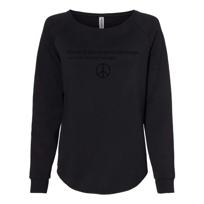 Earth Day Peace Sign Womens California Wash Sweatshirt