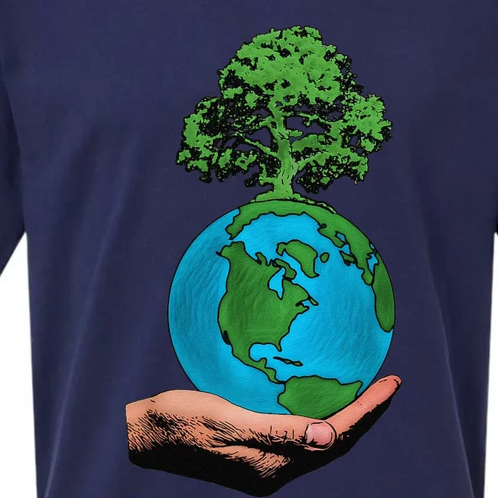 Earth Day Protect Green Environment Sueded Cloud Jersey T-Shirt