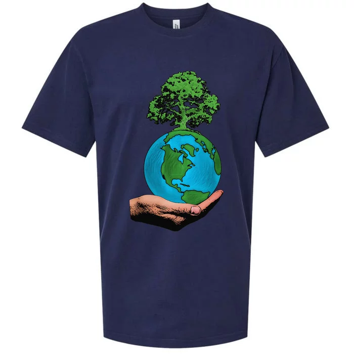 Earth Day Protect Green Environment Sueded Cloud Jersey T-Shirt