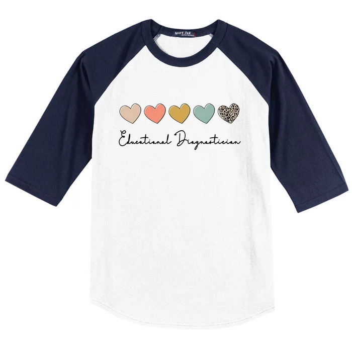 Educational Diagnostician Psychometrist Heart Baseball Sleeve Shirt