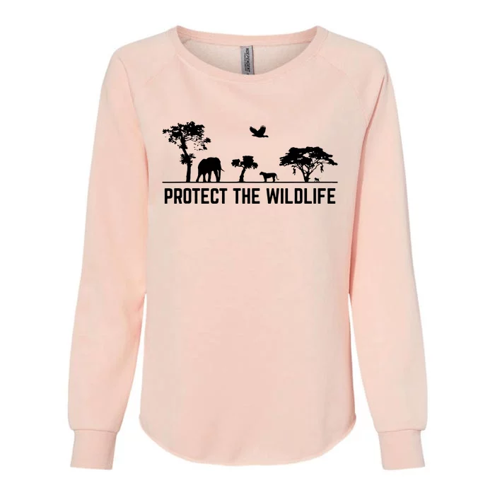 Earth Day Protect The Wildlife Safari Animal Conservancy Nature Womens California Wash Sweatshirt