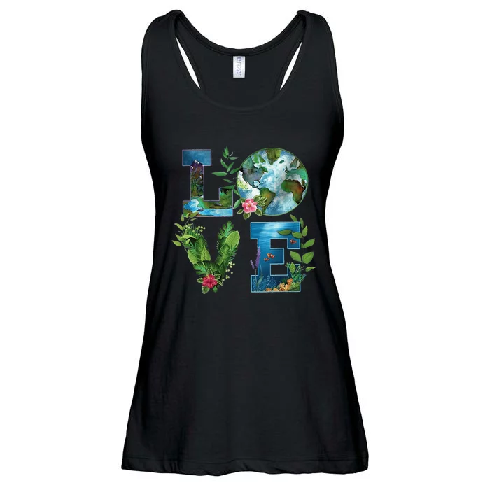 Earth Day Planet Anniversary Earth Day Everyday Ladies Essential Flowy Tank