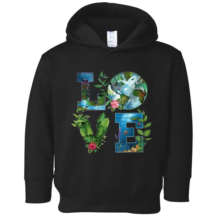 Earth Day Planet Anniversary Earth Day Everyday Toddler Hoodie