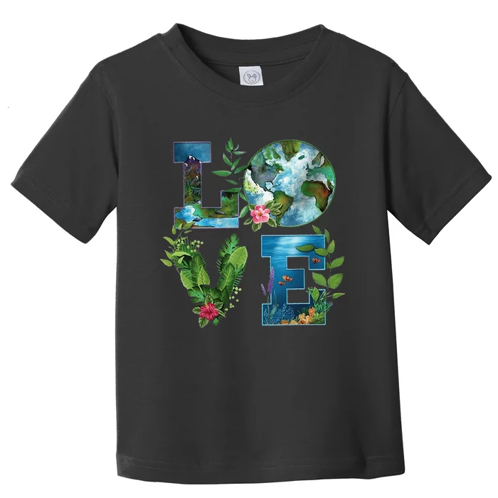 Earth Day Planet Anniversary Earth Day Everyday Toddler T-Shirt