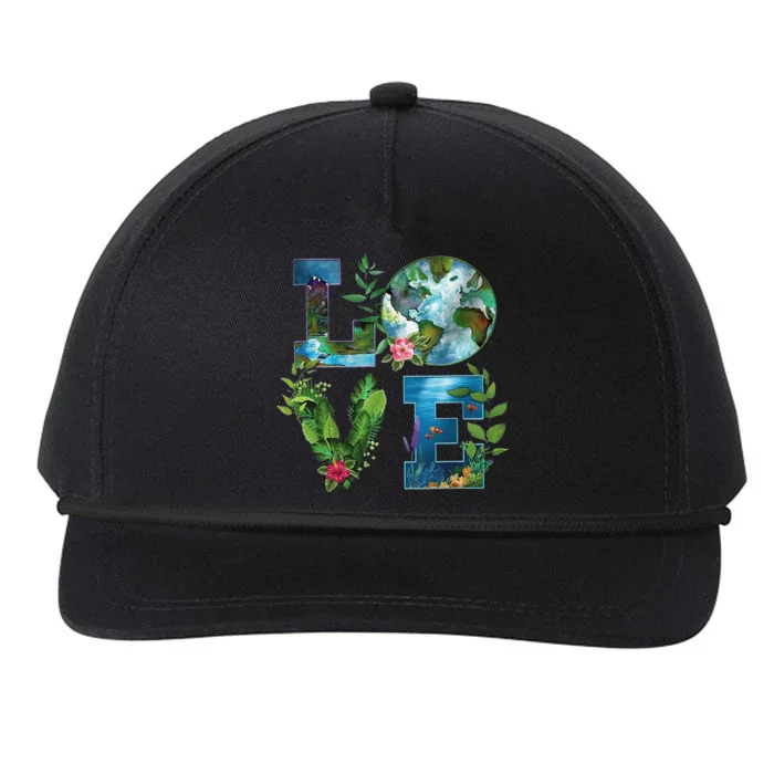 Earth Day Planet Anniversary Earth Day Everyday Snapback Five-Panel Rope Hat