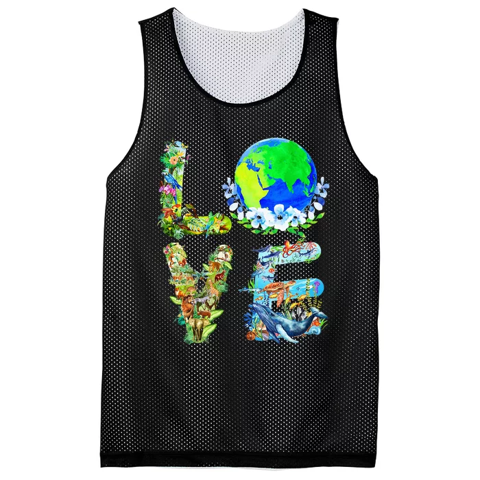 Earth Day Planet Anniversary Earth Day Everyday Mesh Reversible Basketball Jersey Tank