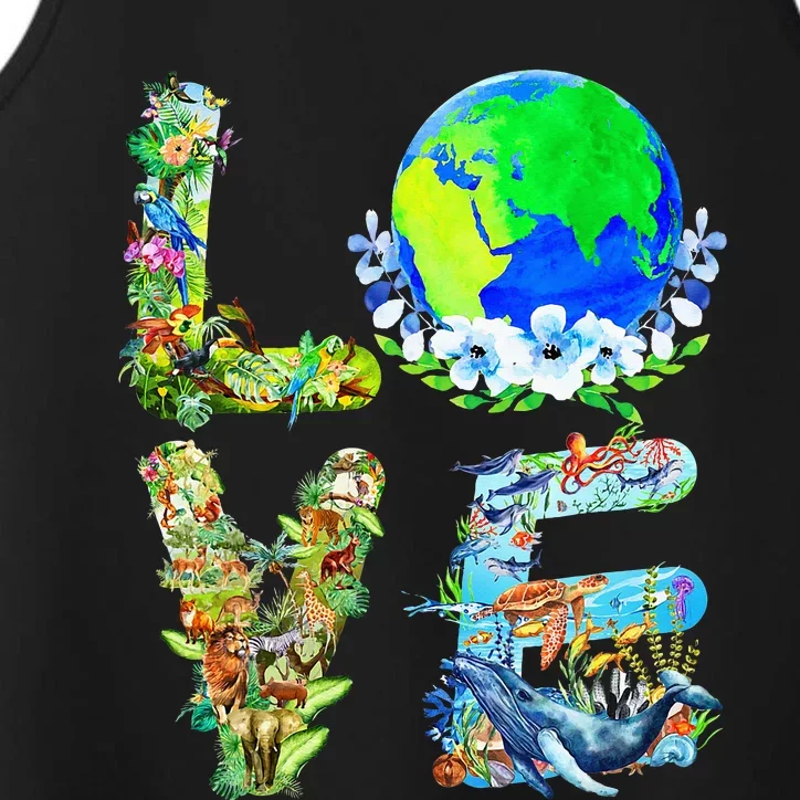 Earth Day Planet Anniversary Earth Day Everyday Performance Tank