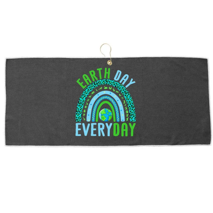 Every Day Planet Earth Rainbow Environment Earth Day Large Microfiber Waffle Golf Towel