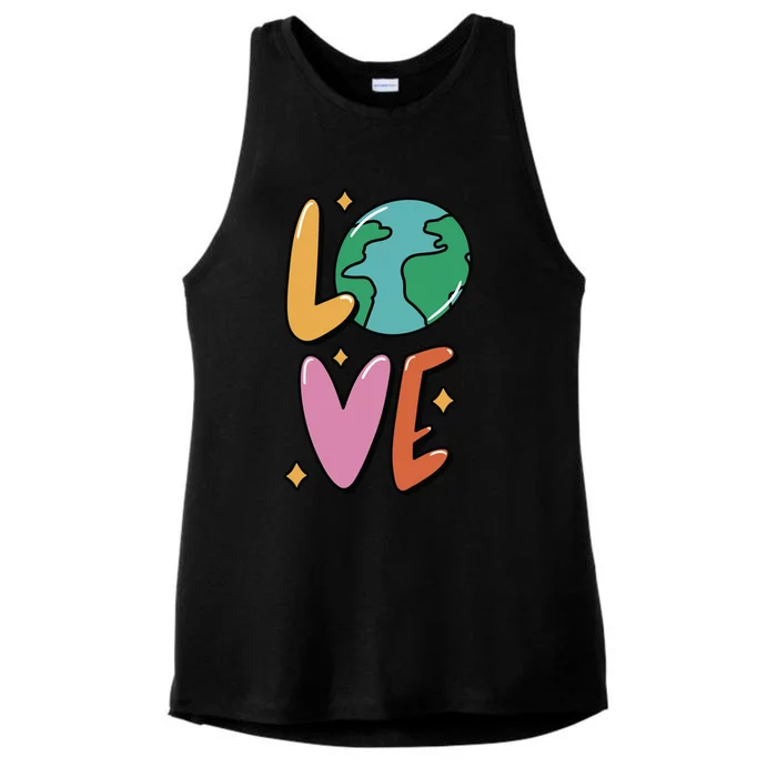 Earth Day Planet Anniversary Love Earth Day Environtal Great Gift Ladies Tri-Blend Wicking Tank