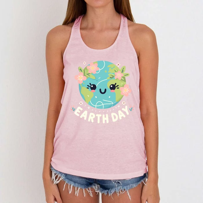 Earth Day Quote Collection Embrace NatureS Beauty Gift Women's Knotted Racerback Tank