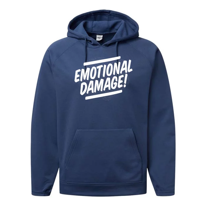 Emotional Damage Quote Performance Fleece Hoodie