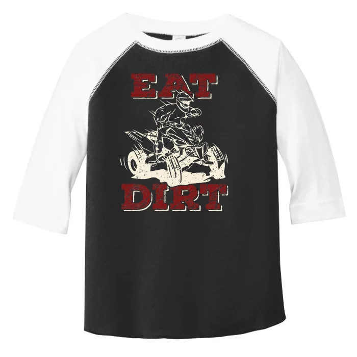 Eat Dirt Quad Biker Gift ATV Four Wheeler Quad Bike Lover Toddler Fine Jersey T-Shirt