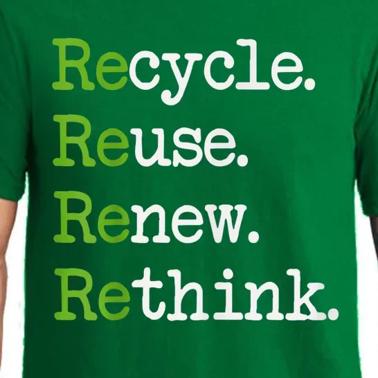 Earth Day Recycle Reuse Renew Rethink Environmental Activism Pajama Set