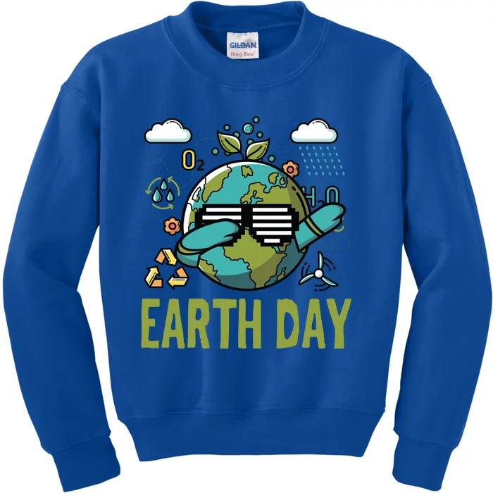 Earth Day Rocks Dabbing Dance Protect Our Earth Gift Kids Sweatshirt