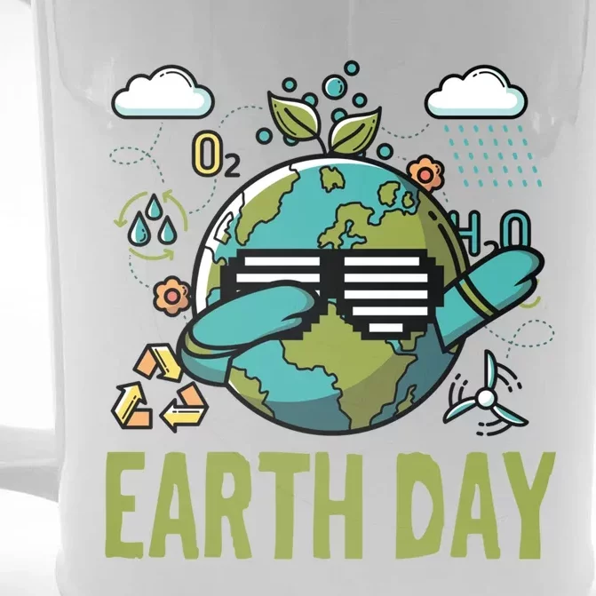 Earth Day Rocks Dabbing Dance Protect Our Earth Gift Front & Back Beer Stein