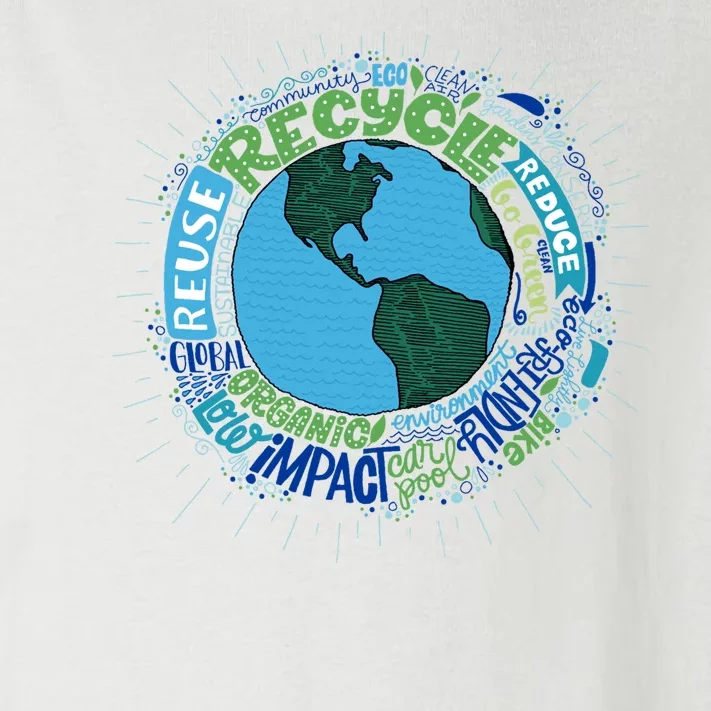 Earth Day Recycle Globe Toddler Long Sleeve Shirt