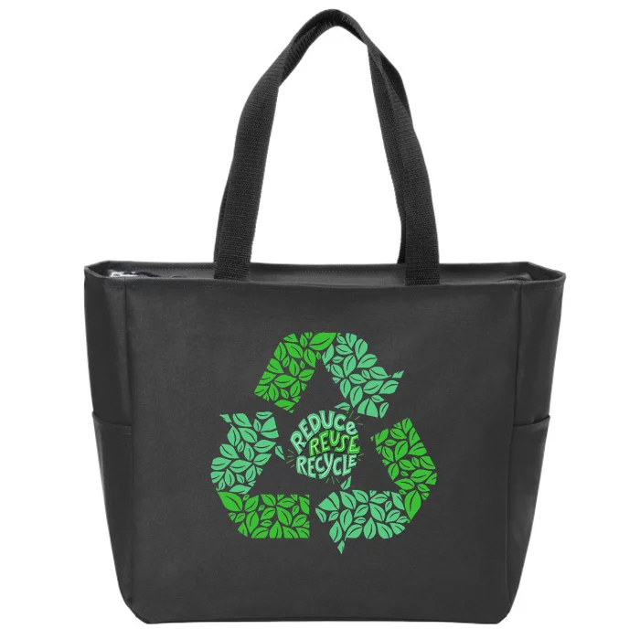 Earth Day Recycle Logo Vintage Recycling Gift Zip Tote Bag