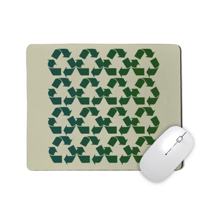 Earth Day Reduce Reuse Recycle Symbol Mousepad