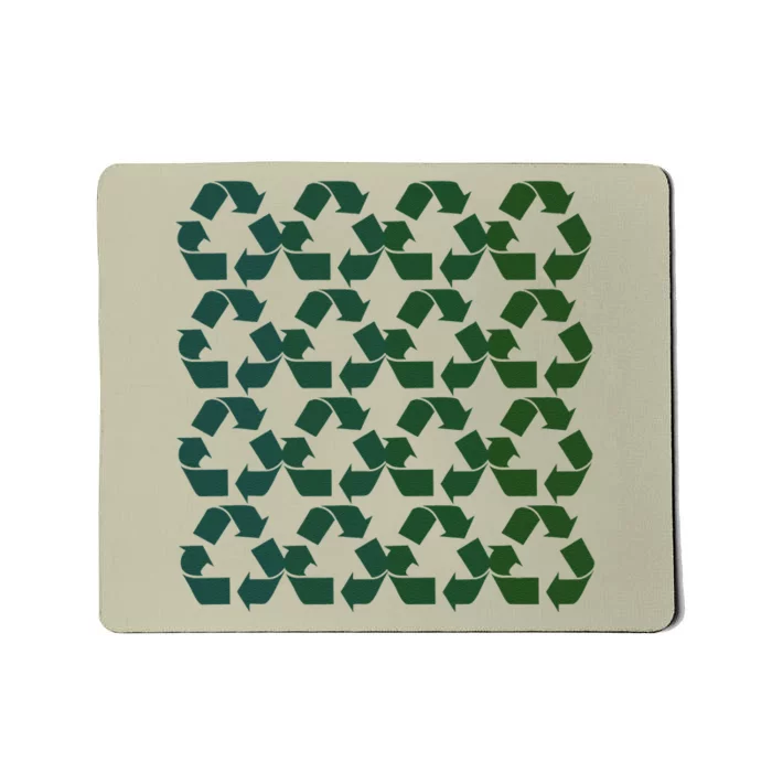 Earth Day Reduce Reuse Recycle Symbol Mousepad