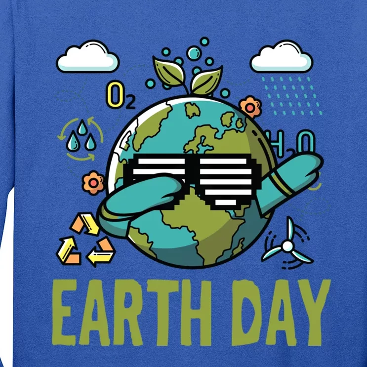 Earth Day Rocks Dabbing Dance Protect Our Earth Cute Gift Long Sleeve Shirt