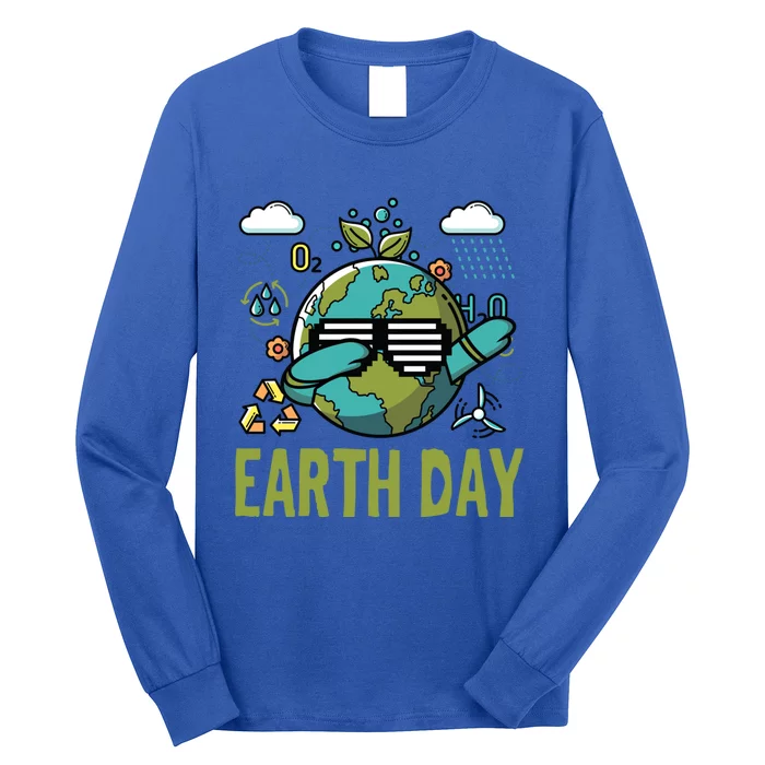 Earth Day Rocks Dabbing Dance Protect Our Earth Cute Gift Long Sleeve Shirt